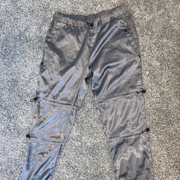 ASOS Slim Cargo Pants in Gray with Black Trims - Picture 2 of 5